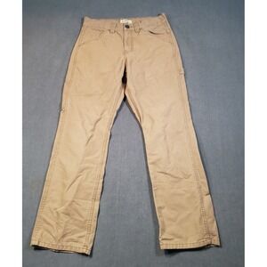 Blue Mountain Carpenter Pants Mens 30x32 Tan Cotton Canvas Workwear Utility